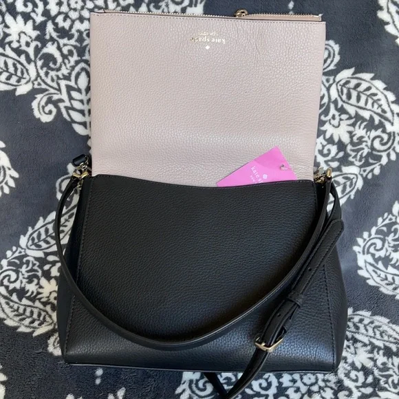 Kate Spade Medium Flap Shoulder Bag Natural Multi Mixed Material - Picture 11 of 16